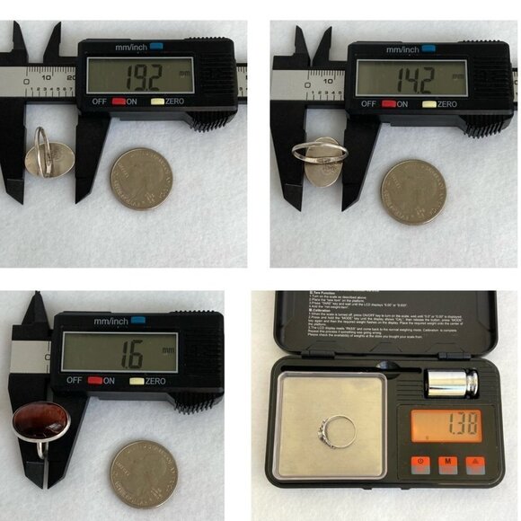 Sterling Silver 925 Oval Bezel Set 0.75" Tigers Eye Cats Eye Quartz Ring Sz 6.5 - Picture 10 of 16